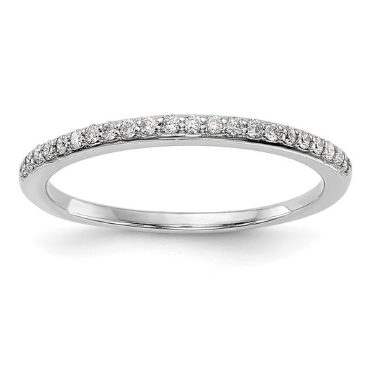 14k White Gold Real Diamond Wedding Band