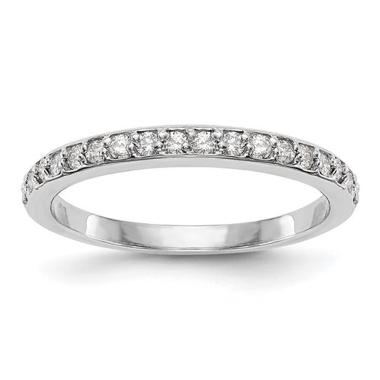 14k White Gold Real Diamond Wedding Band