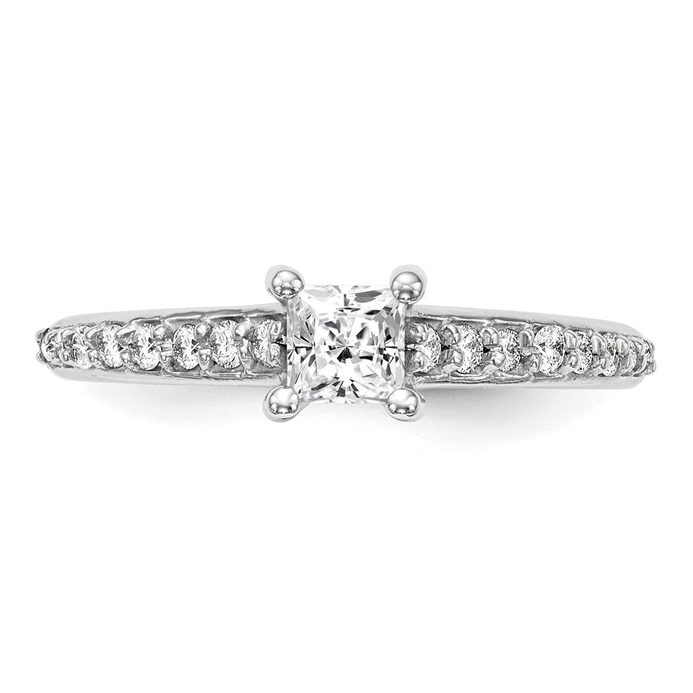 0.33ct. CZ Solid Real 14K White Gold Engagement Ring