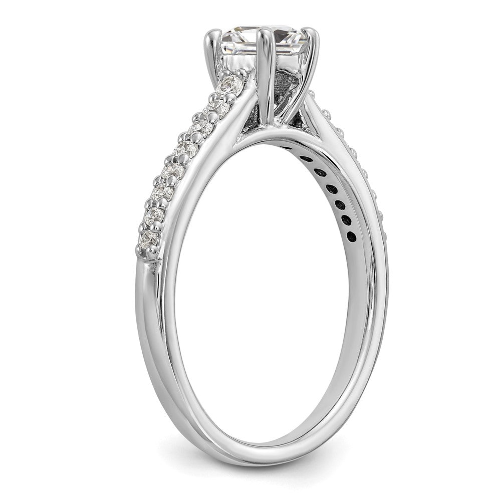 0.33ct. CZ Solid Real 14K White Gold Engagement Ring