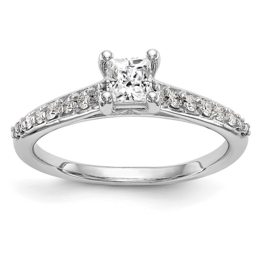 0.33ct. CZ Solid Real 14K White Gold Engagement Ring