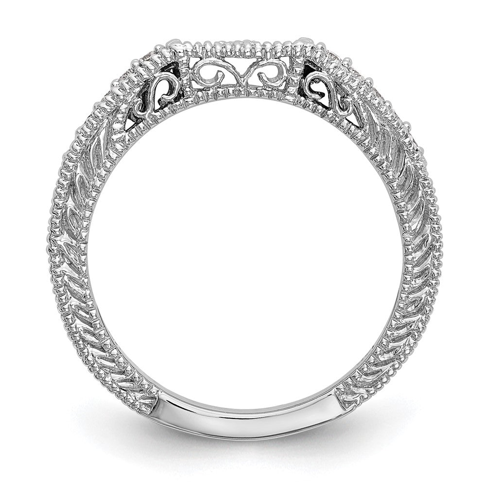 14k White Gold Real Diamond Wedding Band