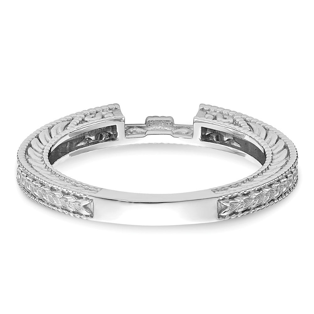 0.13ct. CZ Solid Real 14k White Gold Wedding Wedding Band Ring