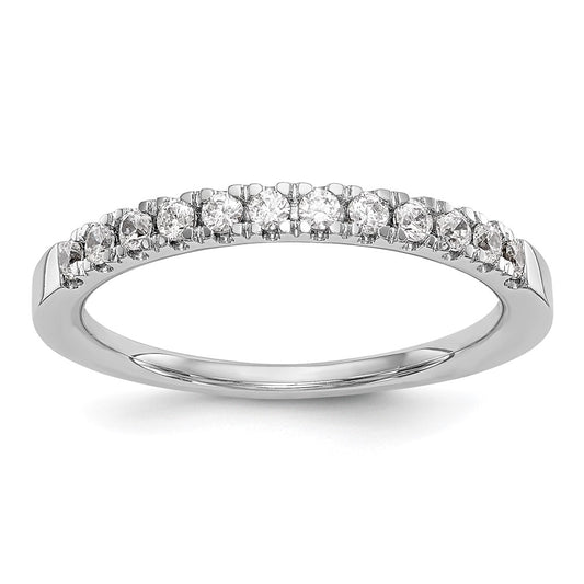 14k White Gold Real Diamond Wedding Band