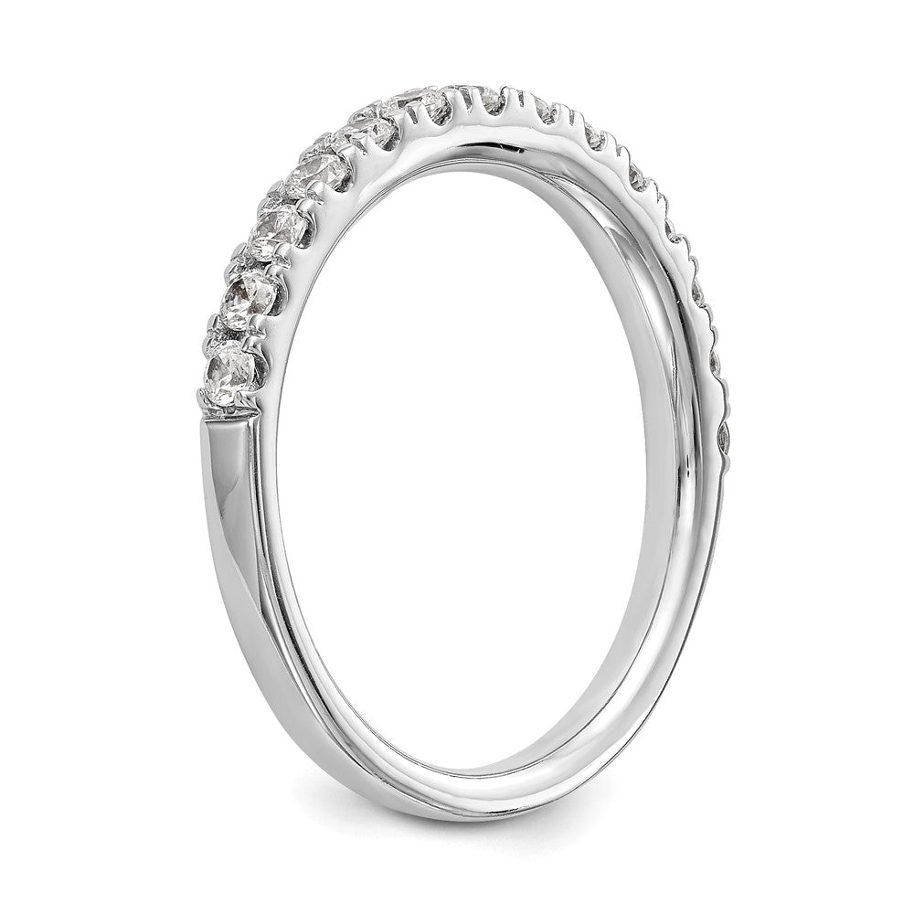 14k White Gold Real Diamond Wedding Band