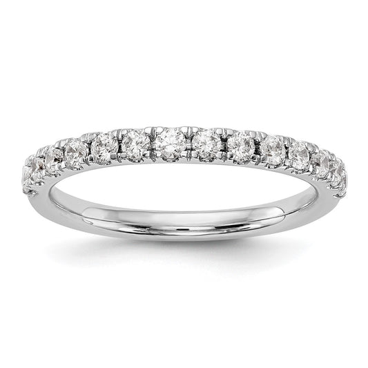 14k White Gold Real Diamond Wedding Band