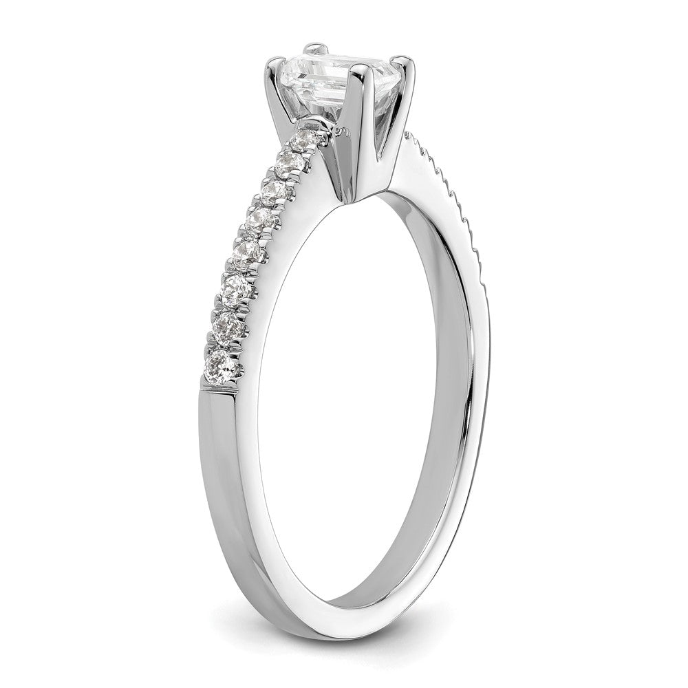 0.25ct. CZ Solid Real 14K White Gold Engagement Ring