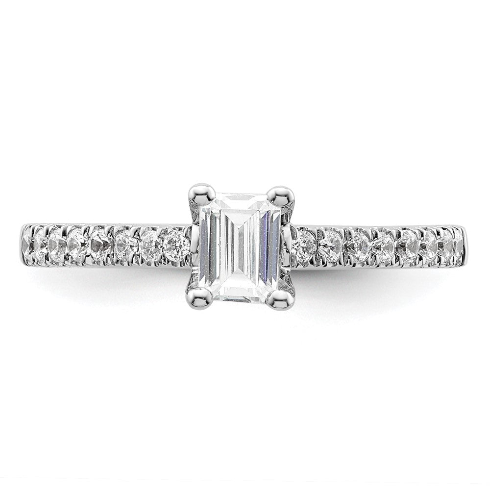 0.33ct. CZ Solid Real 14K White Gold Engagement Ring