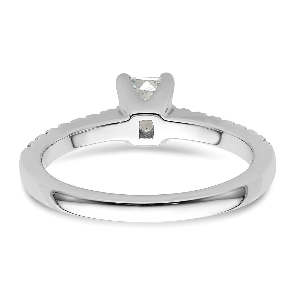 0.33ct. CZ Solid Real 14K White Gold Engagement Ring