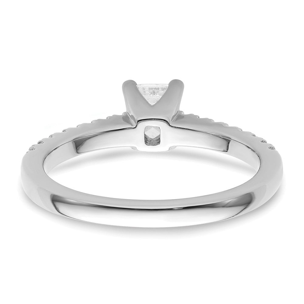 0.50ct. CZ Solid Real 14K White Gold Engagement Ring