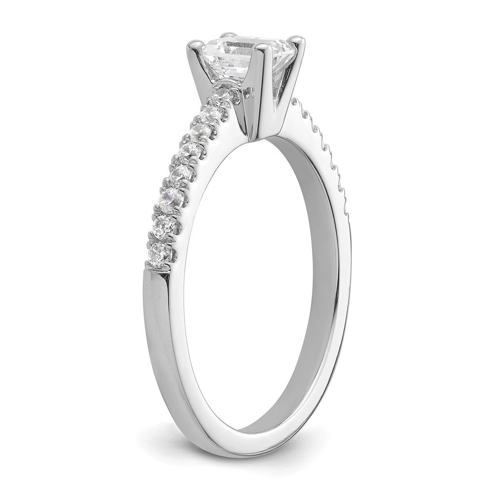 0.50ct. CZ Solid Real 14K White Gold Engagement Ring