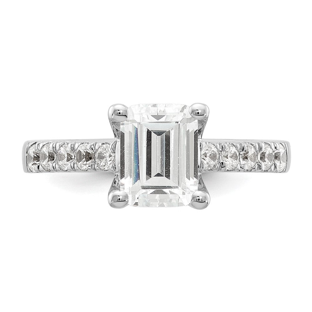 2.00ct. CZ Solid Real 14K White Gold Engagement Ring