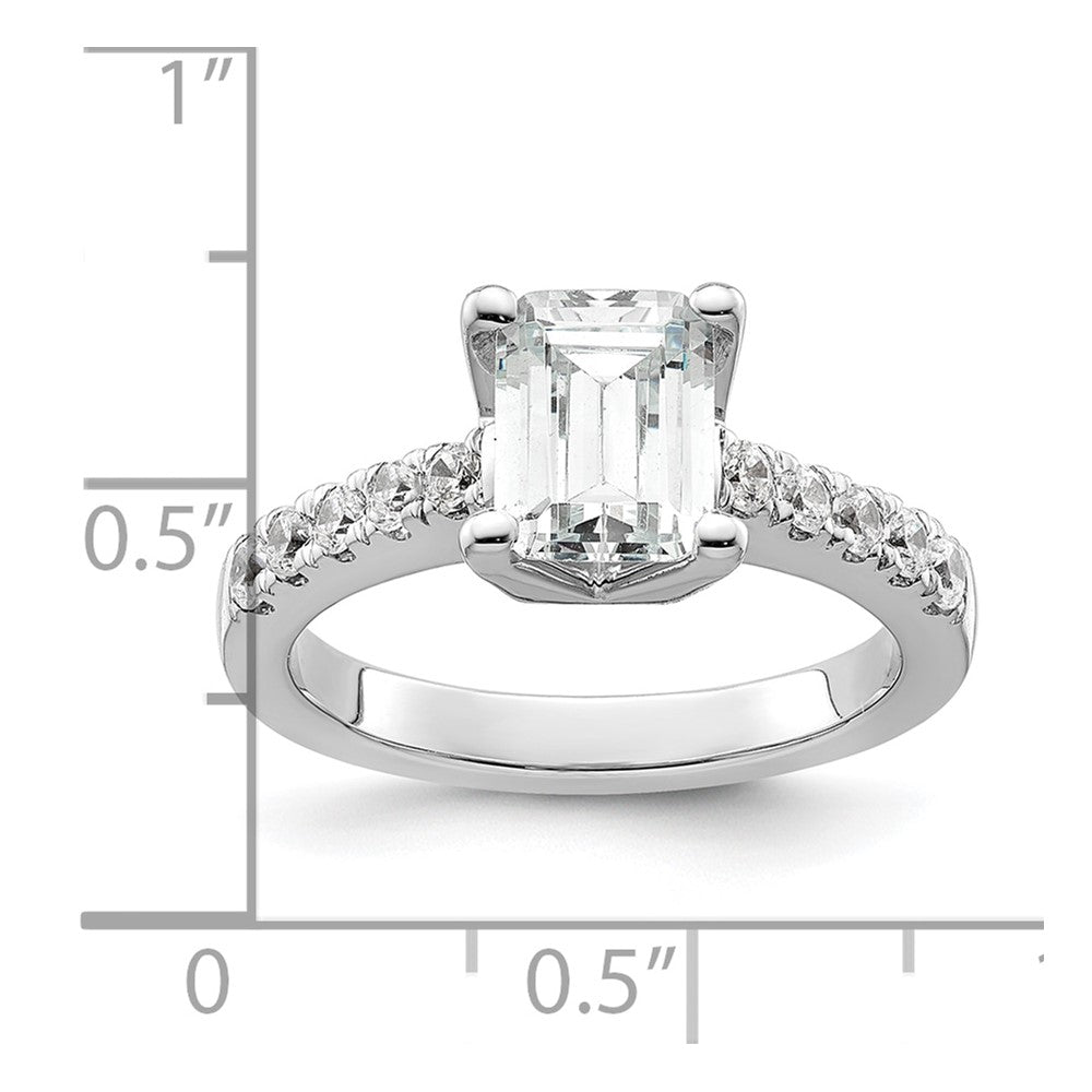 2.00ct. CZ Solid Real 14K White Gold Engagement Ring