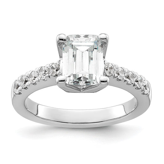 2.00ct. CZ Solid Real 14K White Gold Engagement Ring