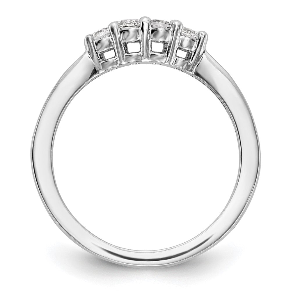 14k White Gold Real Diamond Wedding Band