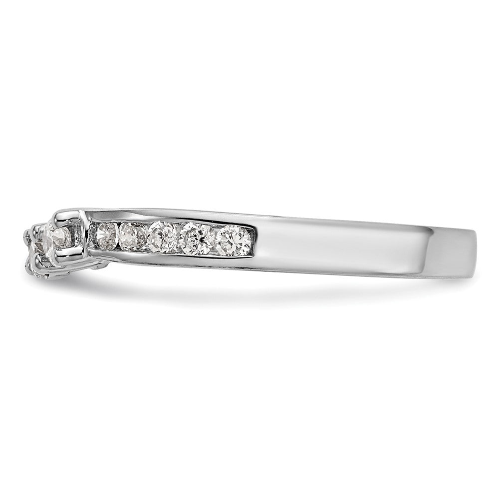 14k White Gold Real Diamond Wedding Band