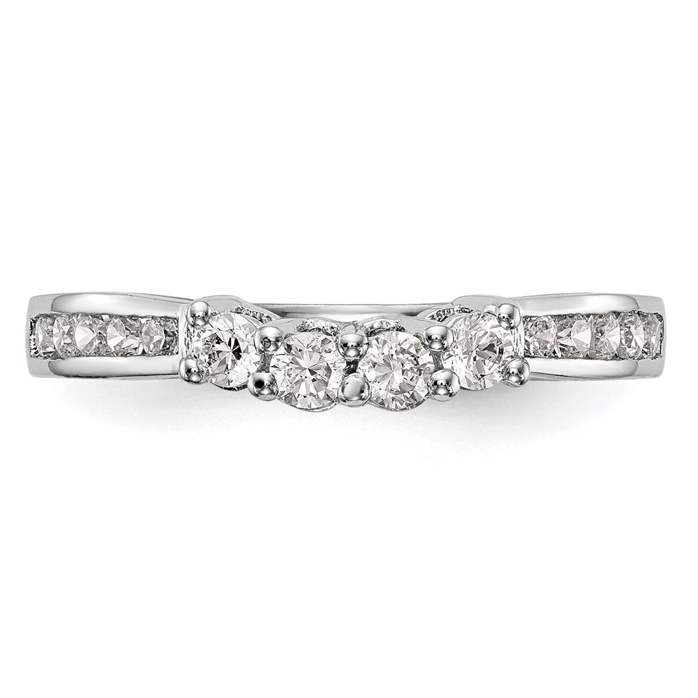 14k White Gold Real Diamond Wedding Band