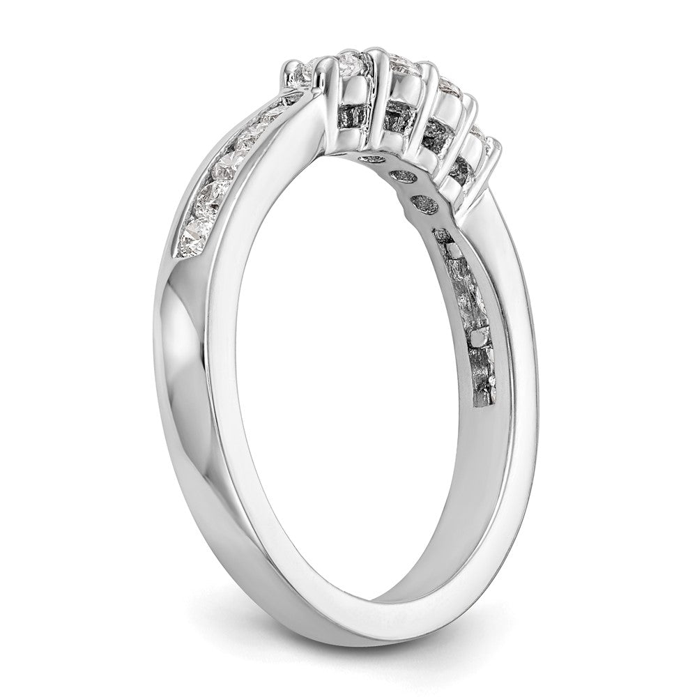 14k White Gold Real Diamond Wedding Band