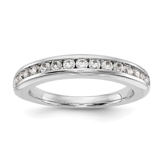 14k White Gold Real Diamond Wedding Band