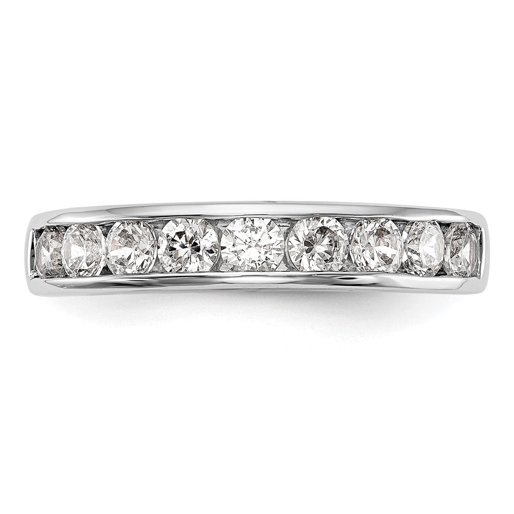 14k White Gold Real Diamond Wedding Band