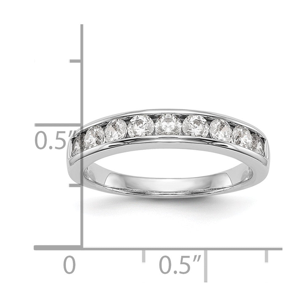 14k White Gold Real Diamond Wedding Band