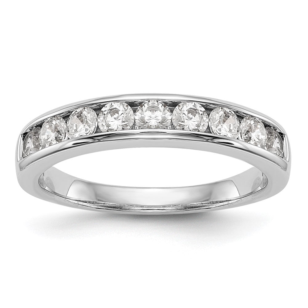 14k White Gold Real Diamond Wedding Band