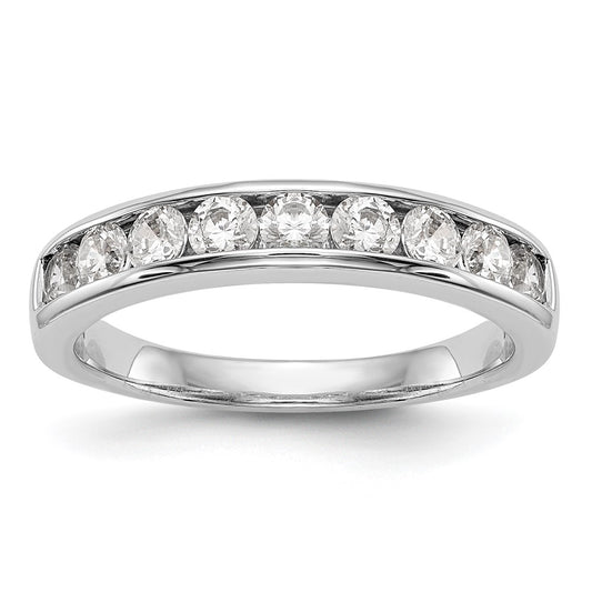 14k White Gold Real Diamond Wedding Band