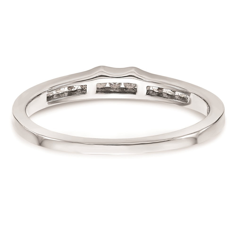 14K White Gold Real Diamond Wedding Band