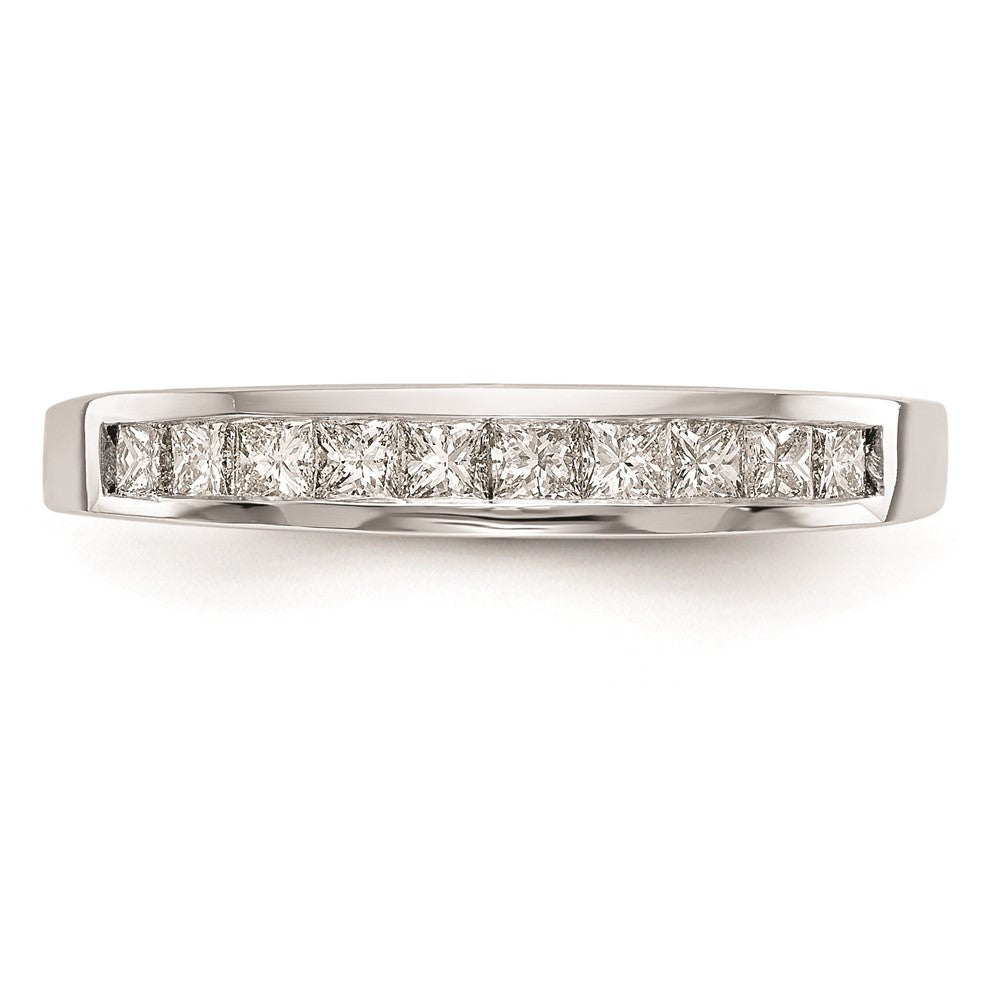 14k White Gold Real Diamond Wedding Band