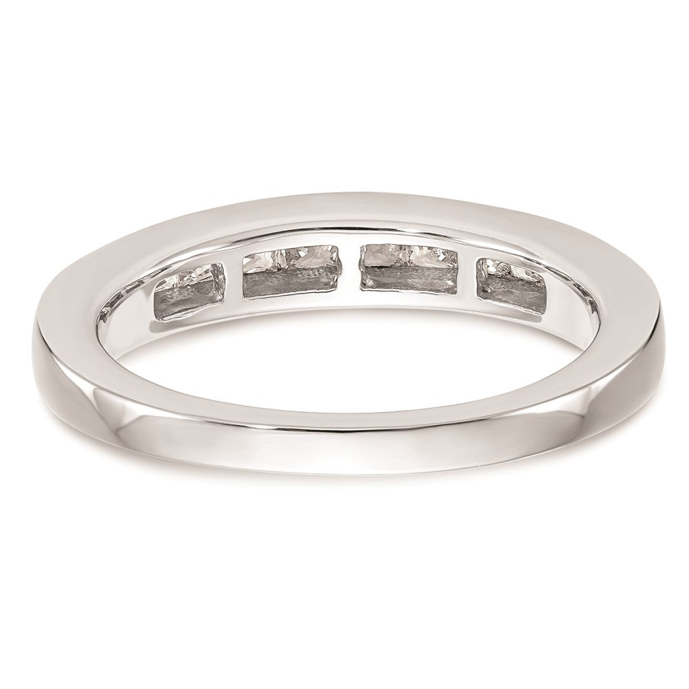 14k White Gold Real Diamond Wedding Band