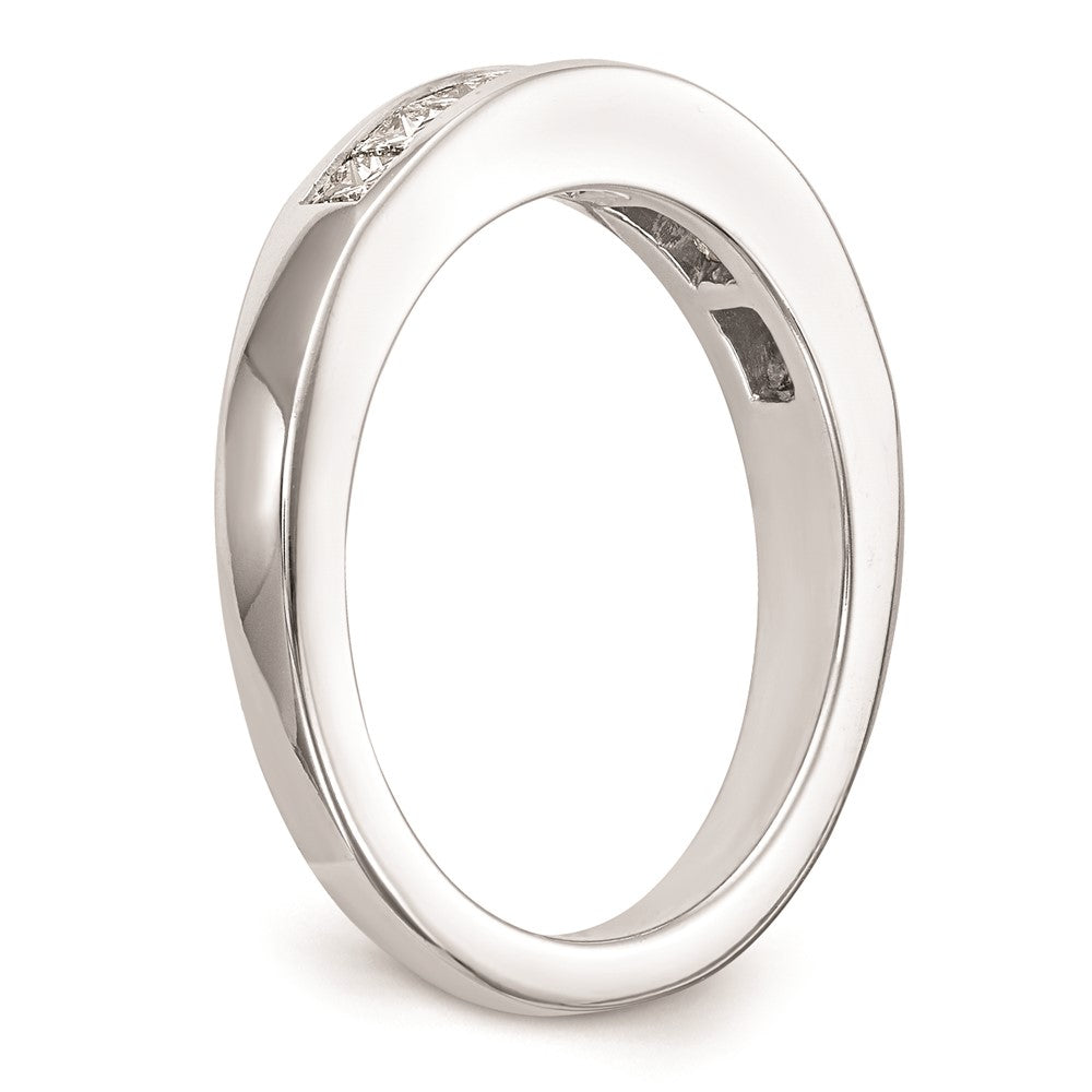 14k White Gold Real Diamond Wedding Band