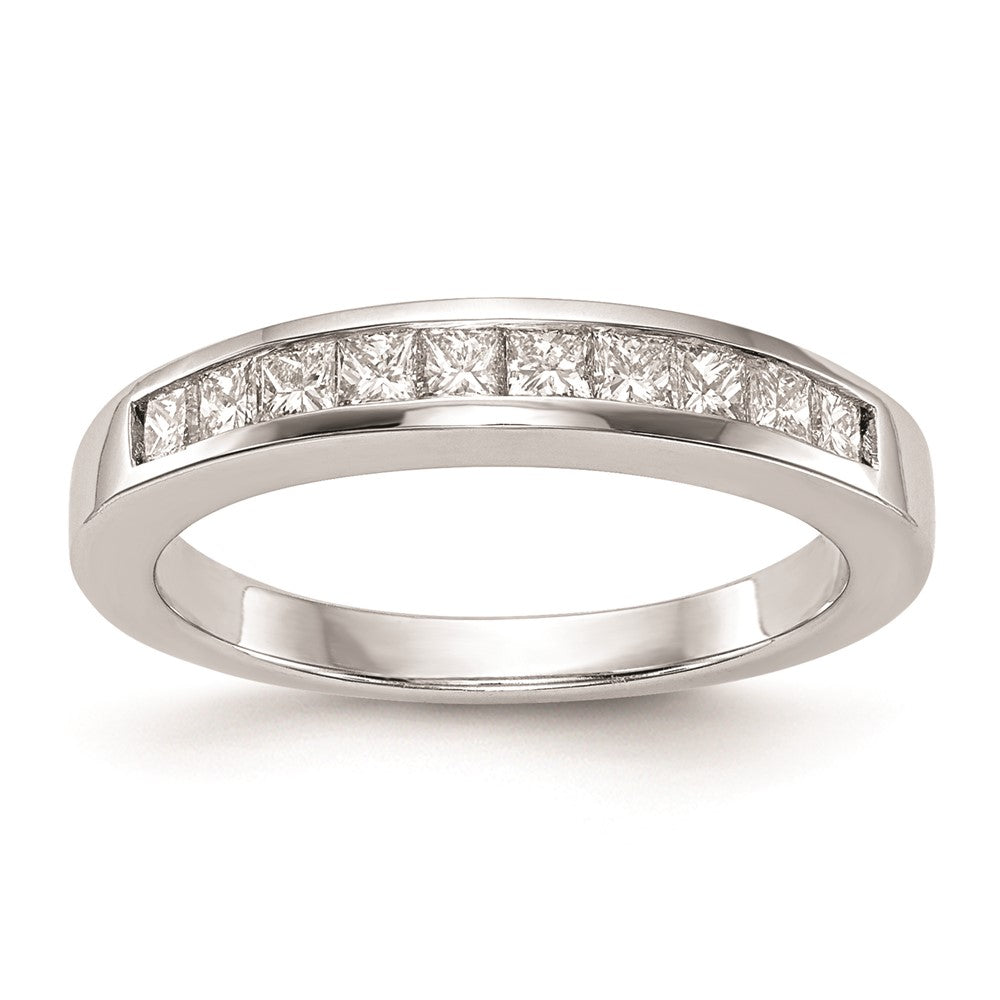 14k White Gold Real Diamond Wedding Band