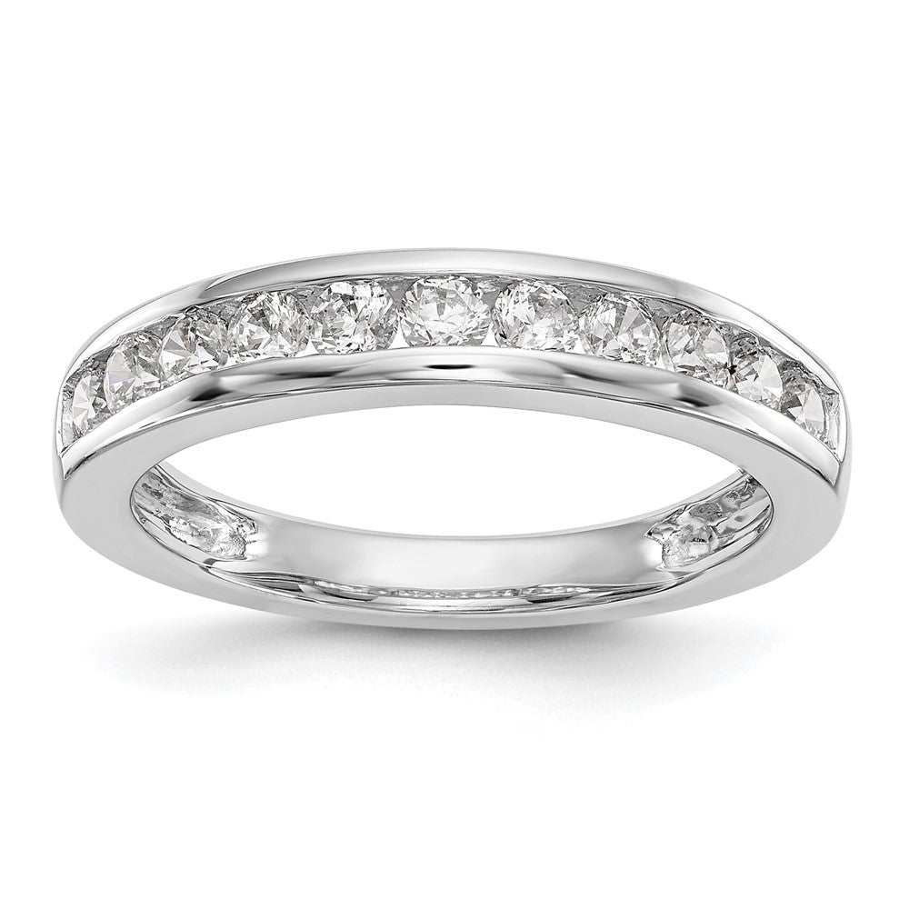 14k White Gold Real Diamond Wedding Band