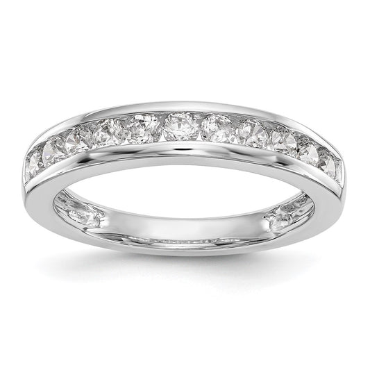 14k White Gold Real Diamond Wedding Band