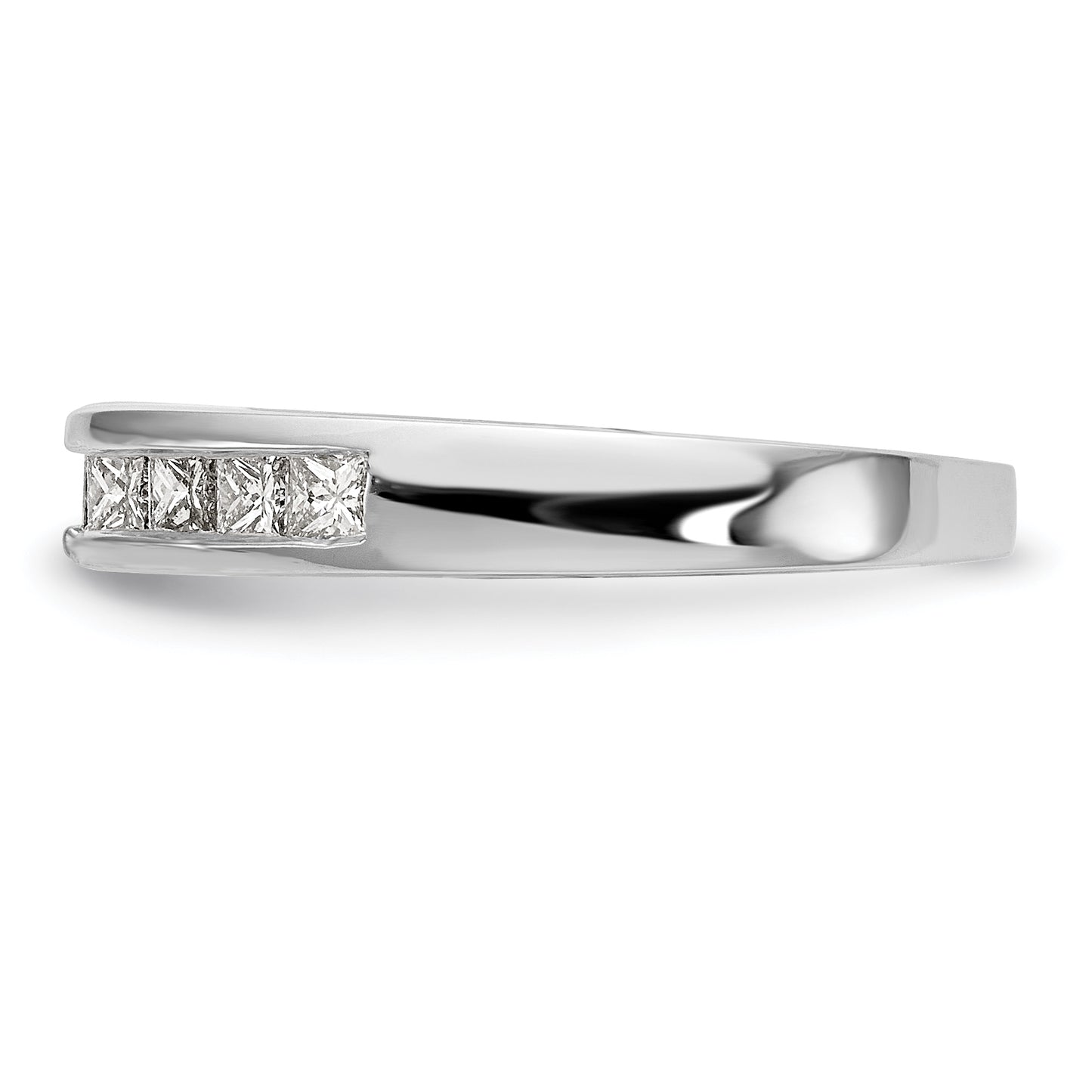 0.40ct. CZ Solid Real 14K White Gold Peg Set Engagement Ring