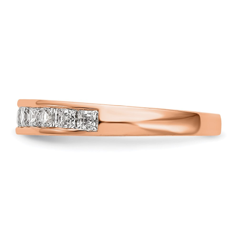 14k Rose Gold Real Diamond Wedding Band