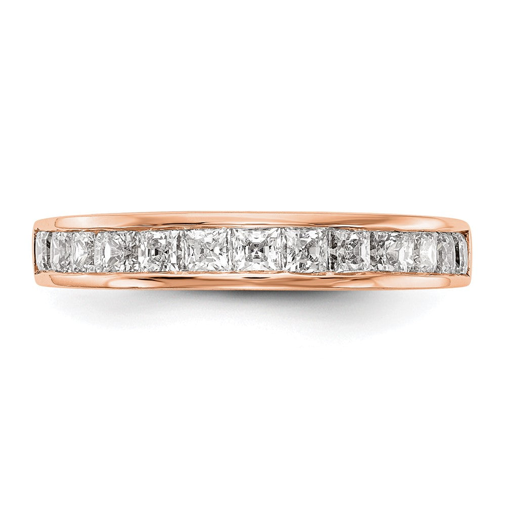 14k Rose Gold Real Diamond Wedding Band