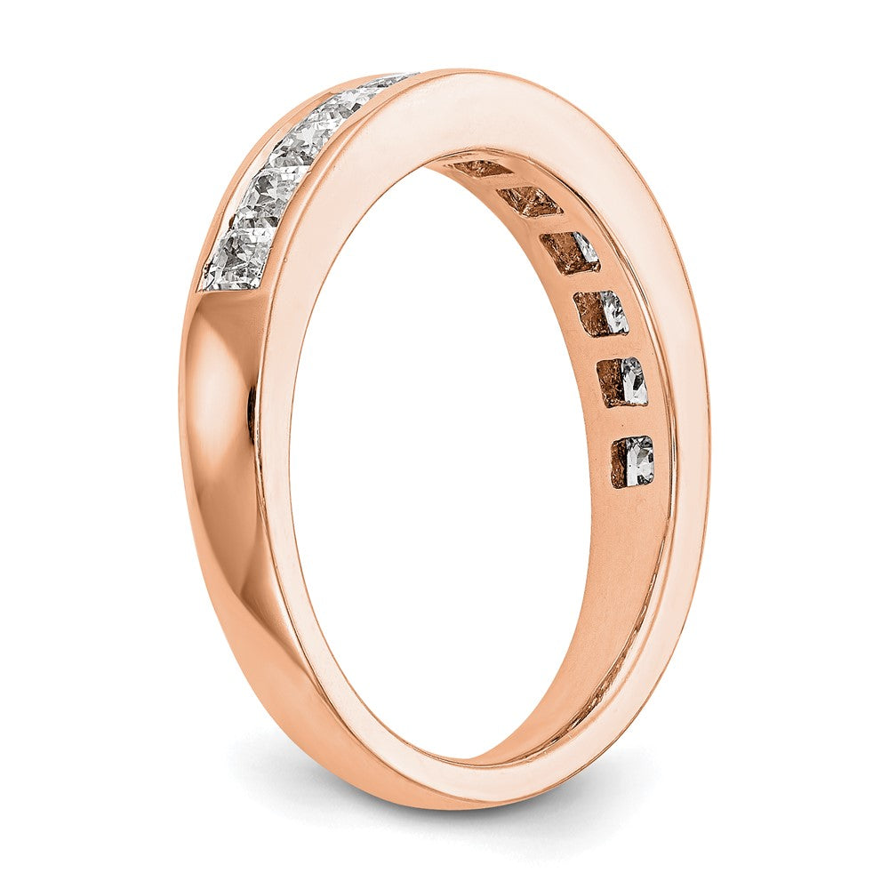 14k Rose Gold Real Diamond Wedding Band