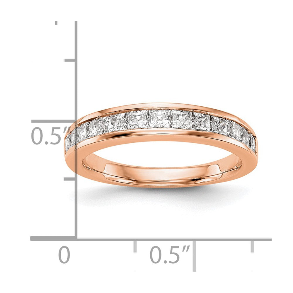 14k Rose Gold Real Diamond Wedding Band