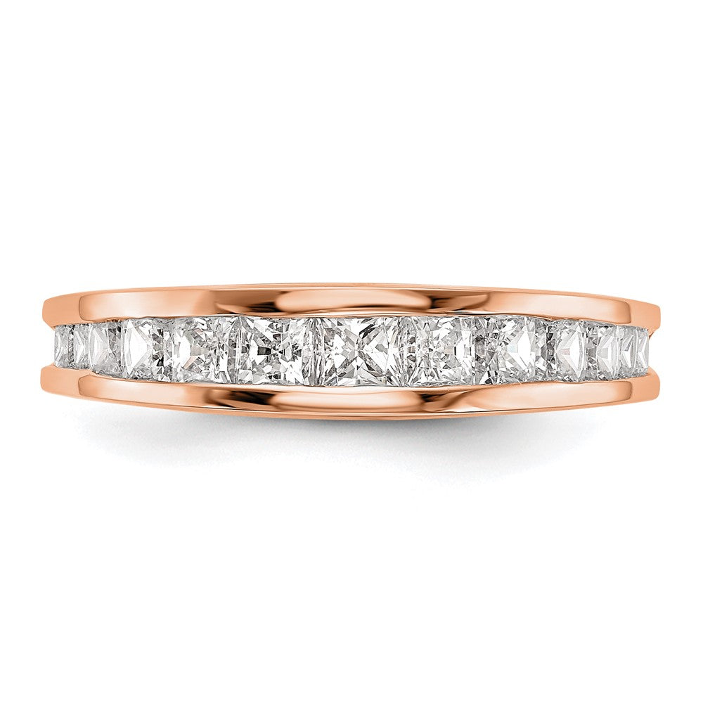 14k Rose Gold Real Diamond Wedding Band