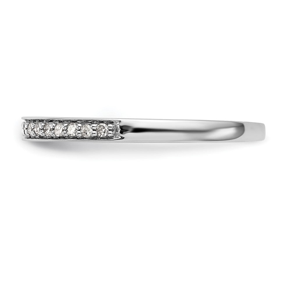 0.10ct. CZ Solid Real 14k White Gold Wedding Wedding Band Ring