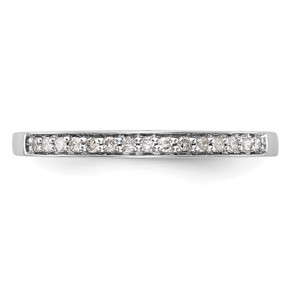 0.10ct. CZ Solid Real 14k White Gold Wedding Wedding Band Ring