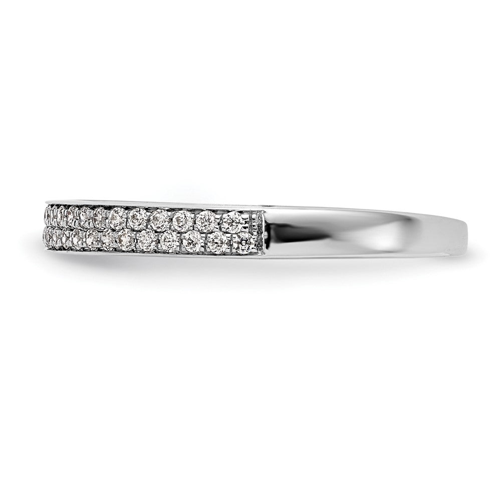 14k White Gold Real Diamond Wedding Band