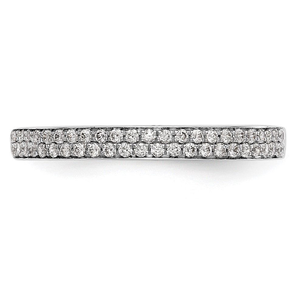 14k White Gold Real Diamond Wedding Band