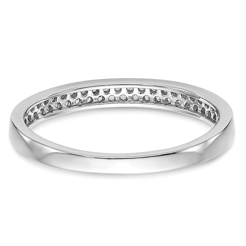 14k White Gold Real Diamond Wedding Band