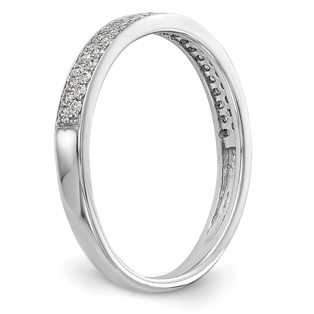 14k White Gold Real Diamond Wedding Band