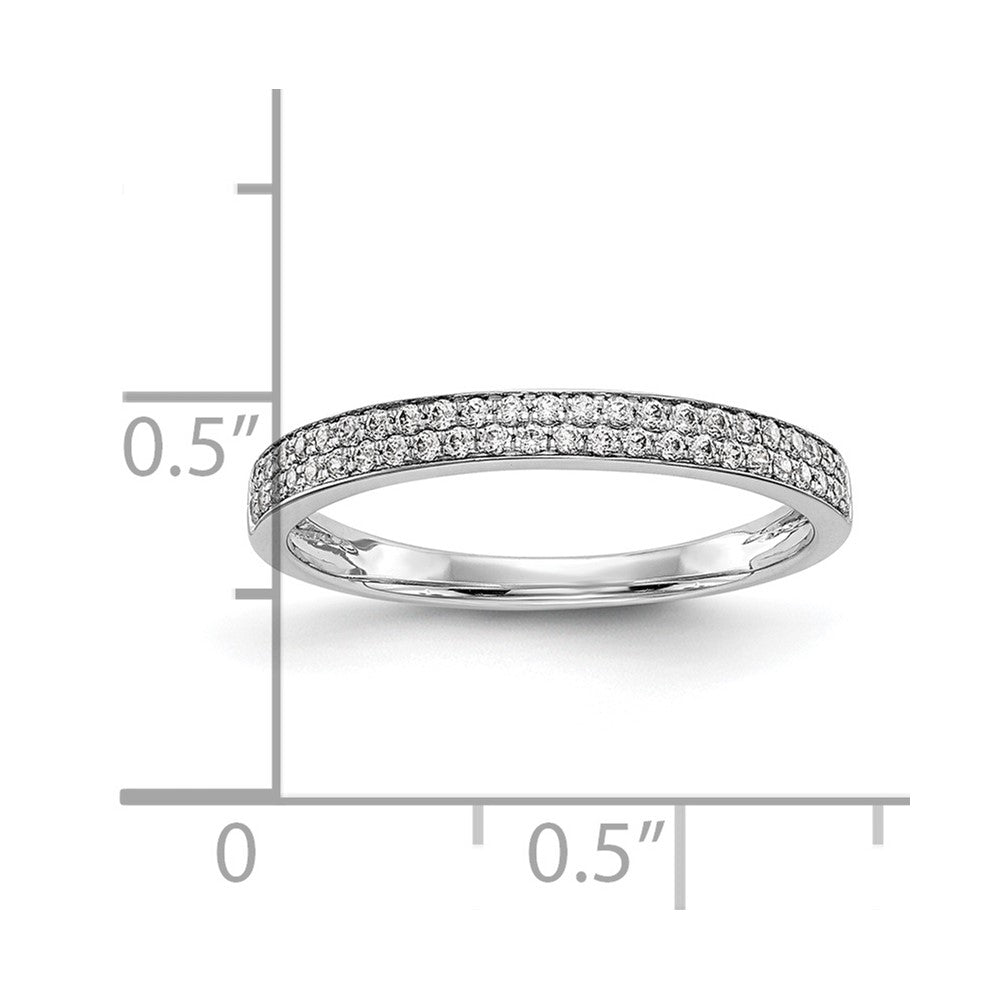 14k White Gold Real Diamond Wedding Band