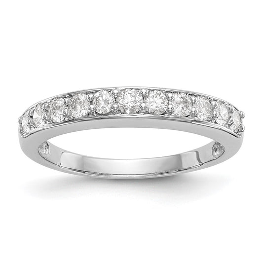 14k White Gold Real Diamond Wedding Band