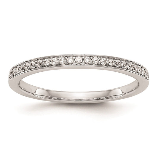 14k White Gold Real Diamond Wedding Band