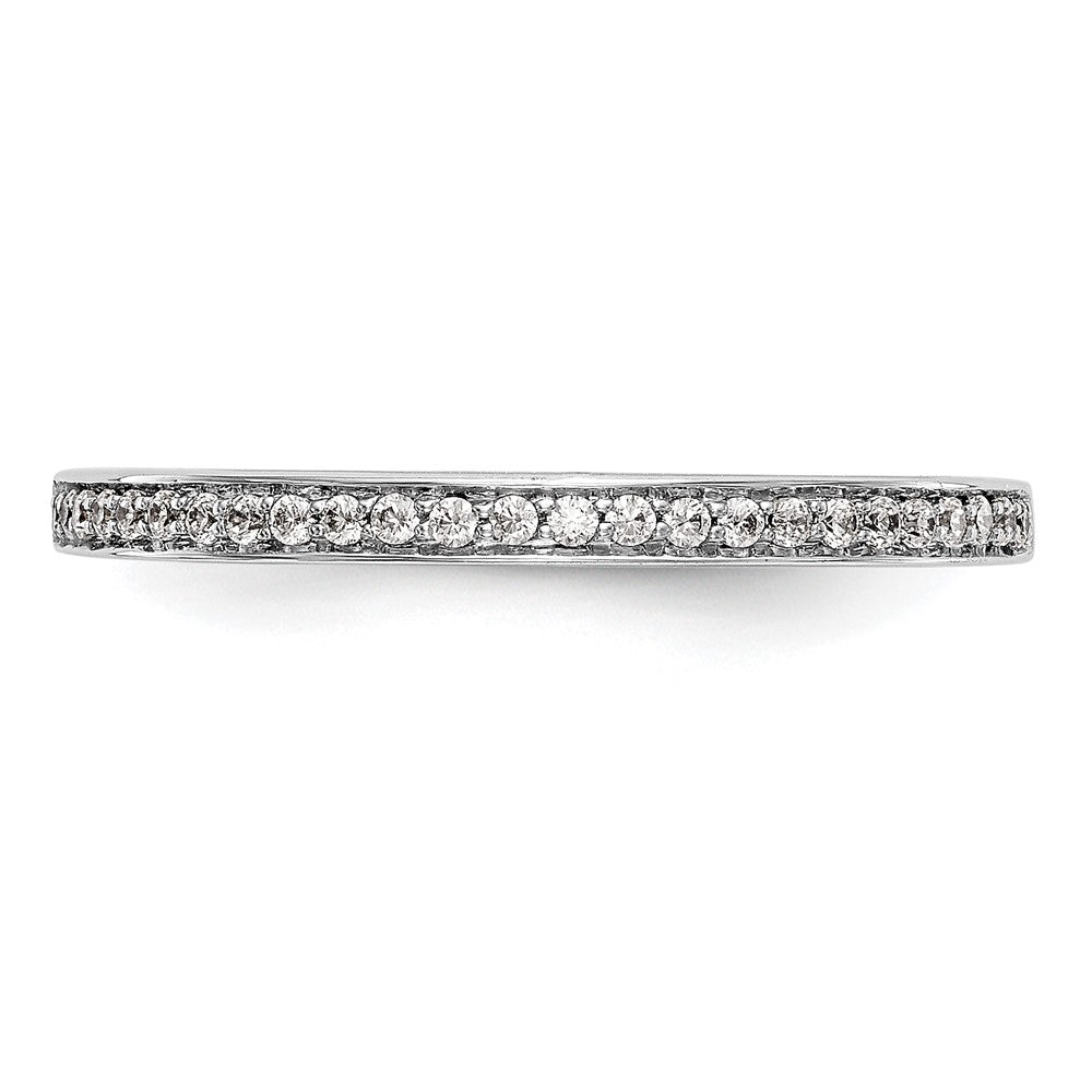 14K White Gold Real Diamond Wedding Band